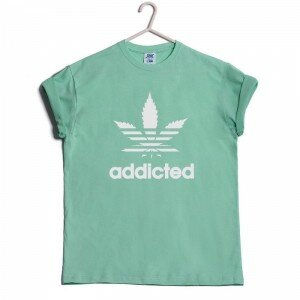 T-SHIRT ADDICTED WEED MINT